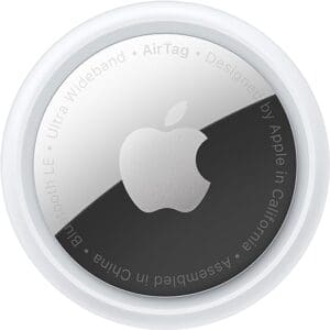 A black and white apple logo on top of a white background.