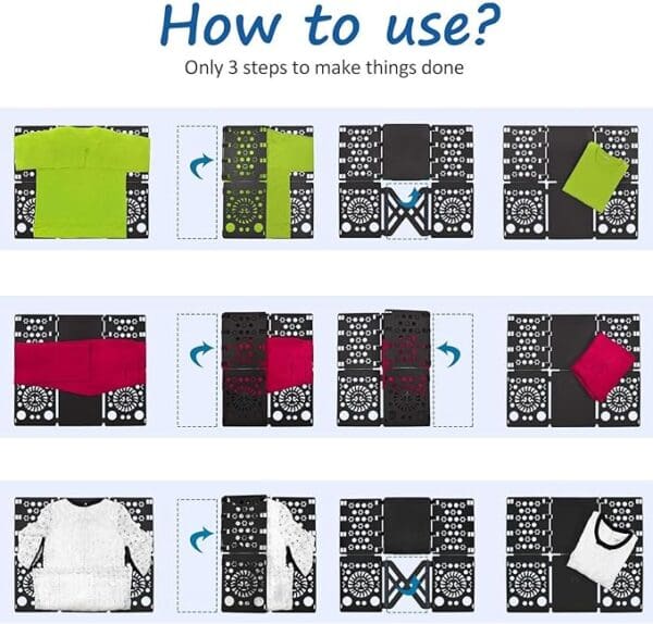 A picture of different types of shirts and how to use them.